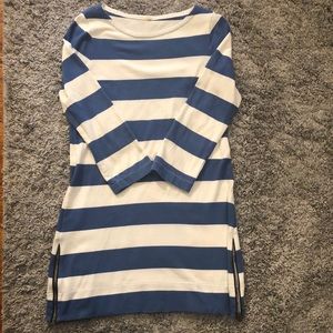 J. Crew blue and white striped dress